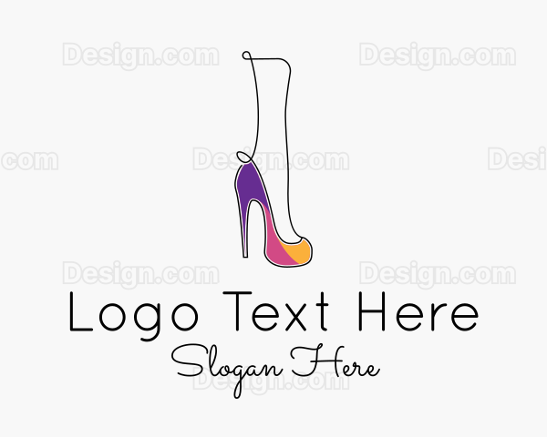 Colorful High Heels Logo