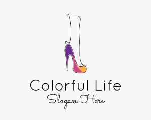 Colorful High Heels  logo design