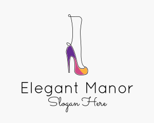 Colorful High Heels  logo design