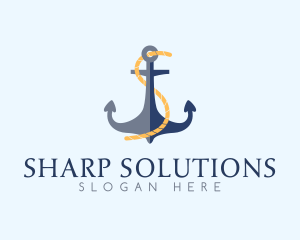 Anchor Rope Letter S  logo design