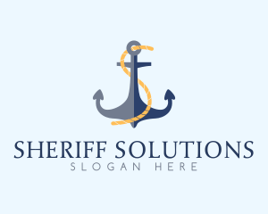 Anchor Rope Letter S  logo design