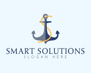 Anchor Rope Letter S  logo design