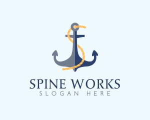 Anchor Rope Letter S  logo design