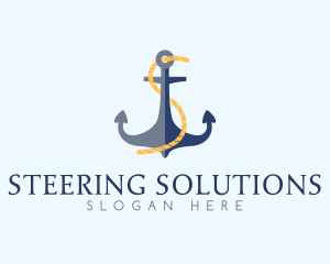 Anchor Rope Letter S  logo design