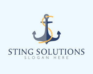 Anchor Rope Letter S  logo design