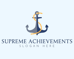 Anchor Rope Letter S  logo design