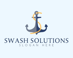 Anchor Rope Letter S  logo design