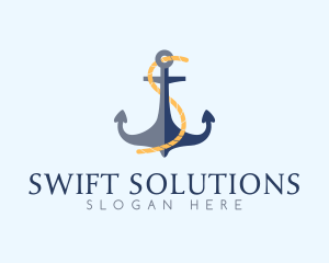 Anchor Rope Letter S  logo design