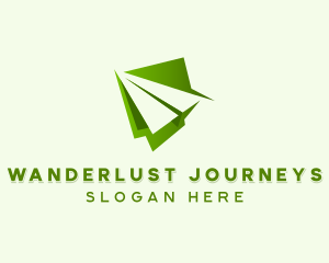 Travel Transport Paper Plane Logo