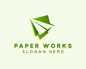 Travel Transport Paper Plane logo design