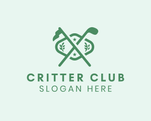 Golf Stick Flag Tournament logo design