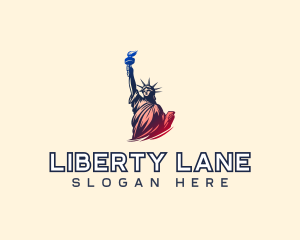 Torch Liberty Statue  logo design