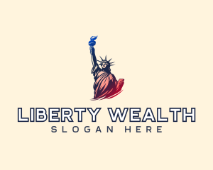 Torch Liberty Statue  logo design