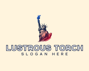 Torch Liberty Statue  logo design