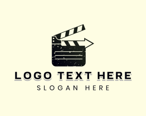 Movie Clapboard Arrow logo