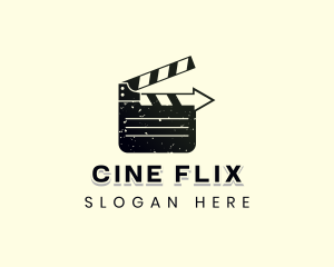 Movie Clapboard Arrow logo