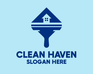 House Squeegee Cleaning logo design