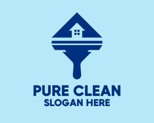 House Squeegee Cleaning logo design
