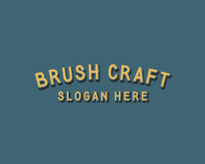 Rustic Brush Craft logo design