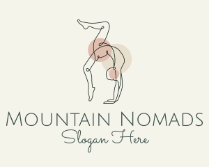 Yoga Pose Monoline Logo