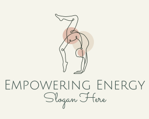 Yoga Pose Monoline logo design