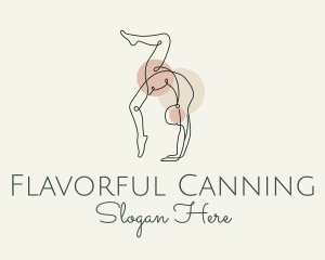 Yoga Pose Monoline logo design