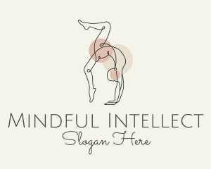 Yoga Pose Monoline logo design