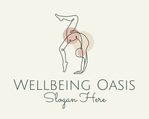 Yoga Pose Monoline logo design