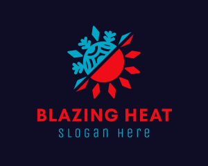 Heating Cooling Energy  logo design