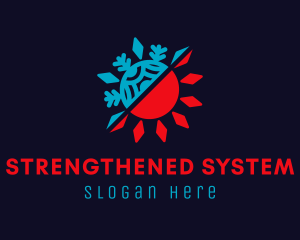 Heating Cooling Energy  logo design