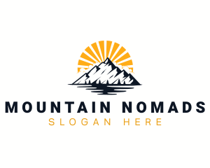 Mountain Hiking Travel logo design