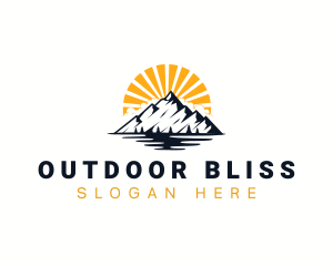 Mountain Hiking Travel logo design