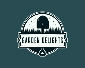 Grass Shovel Gardening logo design