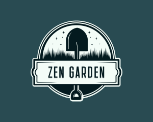 Grass Shovel Gardening logo design