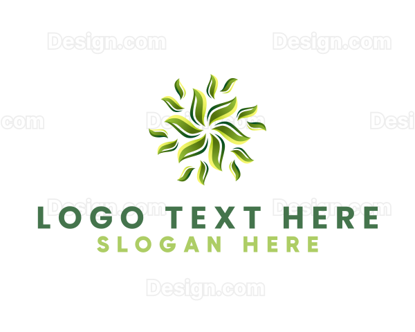 Botanical Organic Leaf Logo