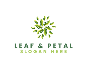Botanical Organic Leaf logo