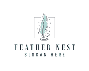 Sparkling Feather Author logo design