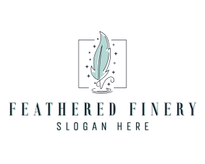 Sparkling Feather Author logo design