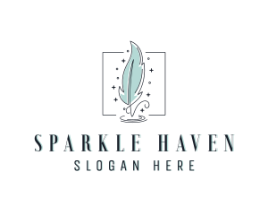 Sparkling Feather Author logo design