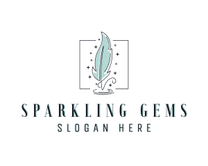 Sparkling Feather Author logo design