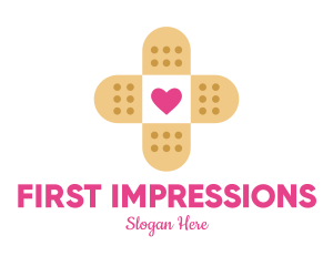 Medical Bandage Cross logo design