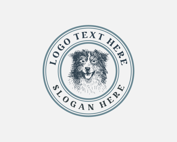 Border Collie logo example 2