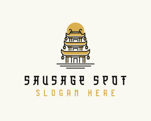 Asian Temple Pagoda logo design