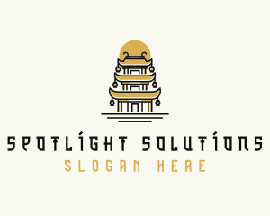 Asian Temple Pagoda logo design