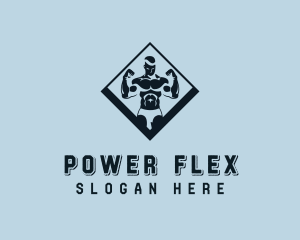 Strong Muscle Weightlifter logo design