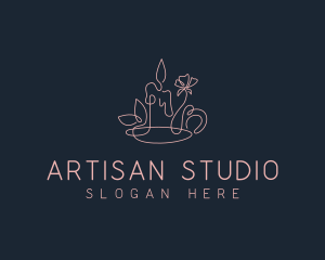 Artisanal Handmade Candle logo design