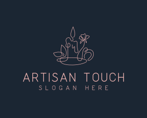 Artisanal Handmade Candle logo design