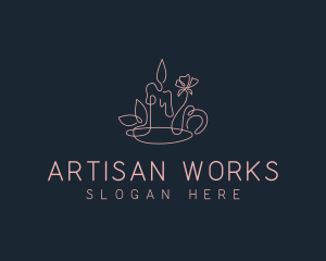 Artisanal Handmade Candle logo design