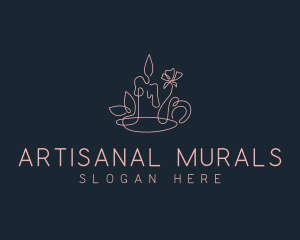 Artisanal Handmade Candle logo design