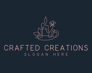 Artisanal Handmade Candle logo design